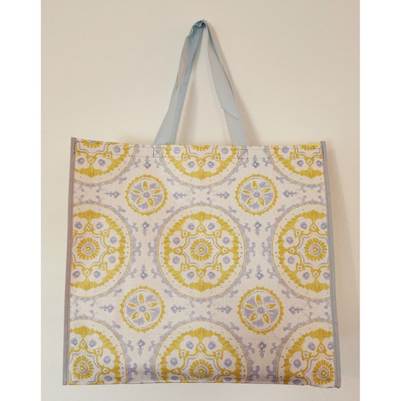 TJMaxx Handbags - T.J. TJMaxx Shopping Gift Bag Yellow Blue Boho Bohemian Reusable Tote New